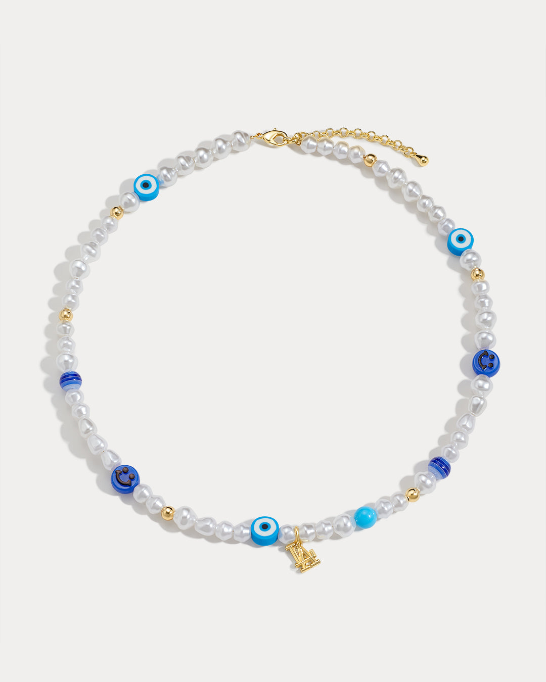 MLB Pearl Charm Necklace in Gold