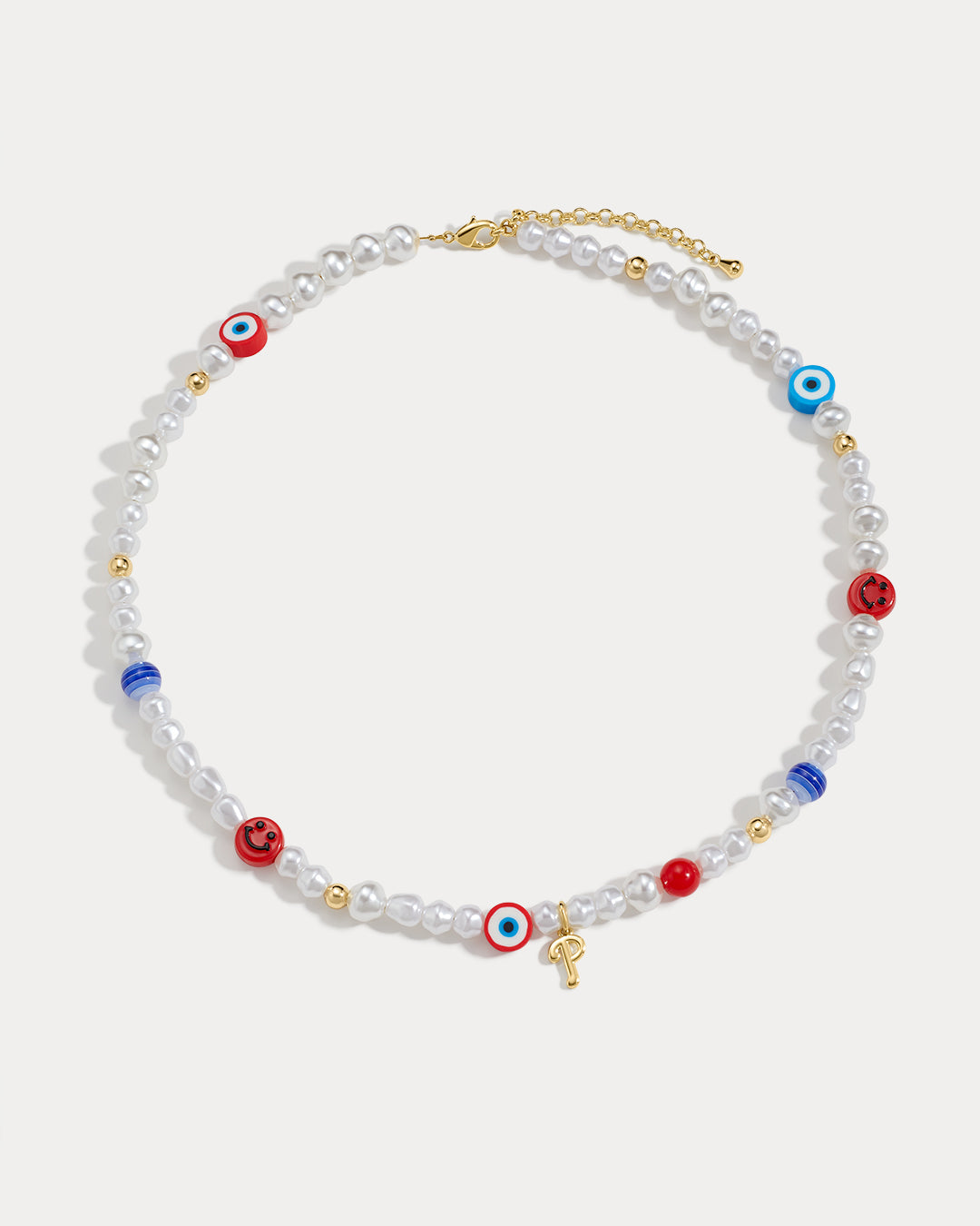 MLB Pearl Charm Necklace in Gold — alternate angle
