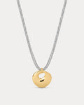 Mercury Disc Sparkle Necklace in Gold