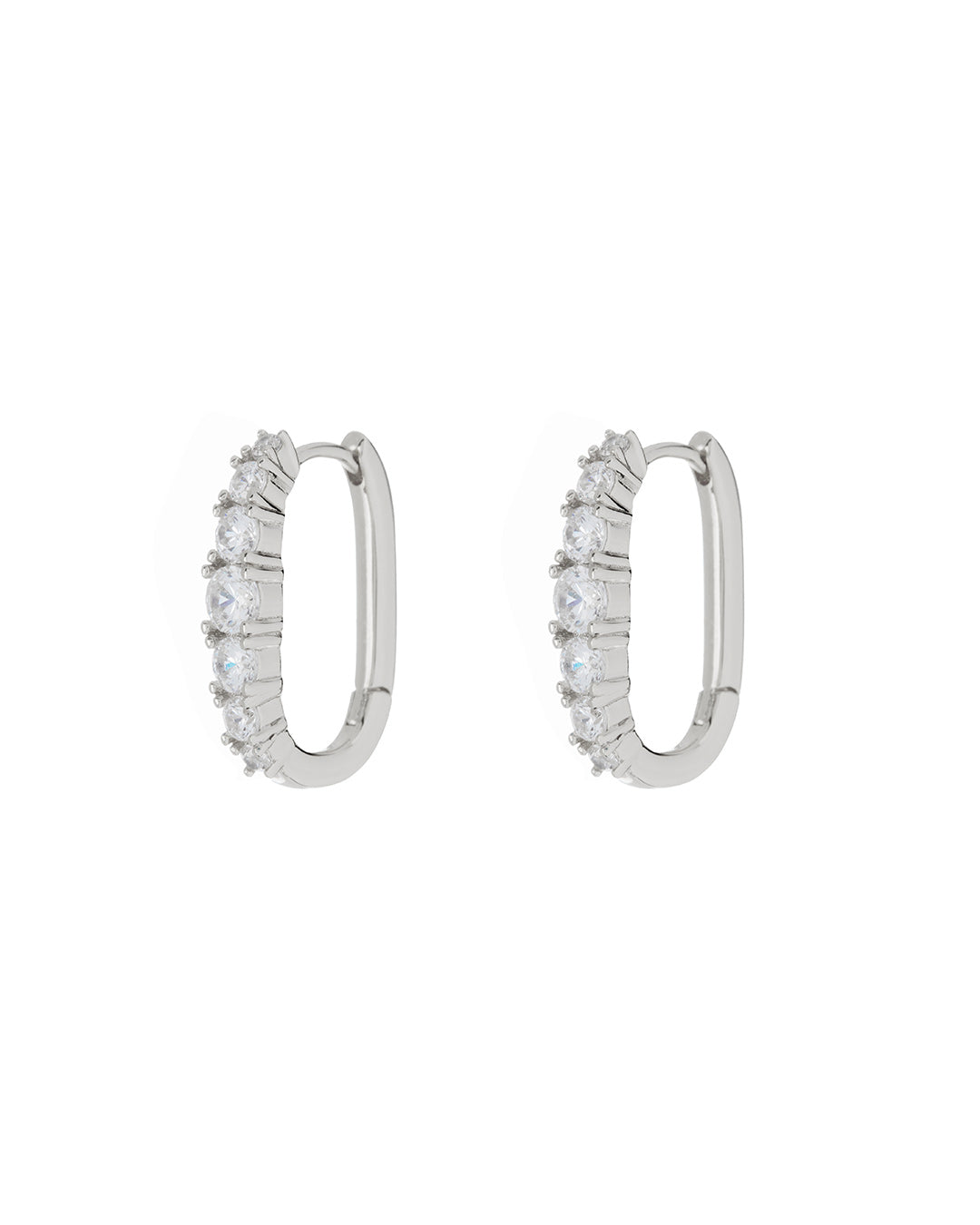 Tai Diamonte Huggies - Silver - Earrings
