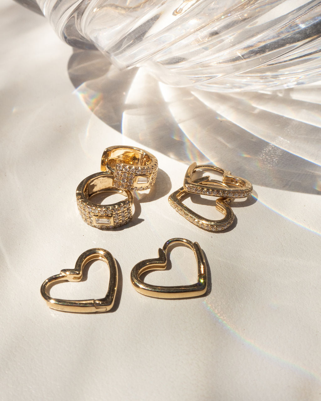 That’s Amore Huggies in Gold - Hoops — alternate angle
