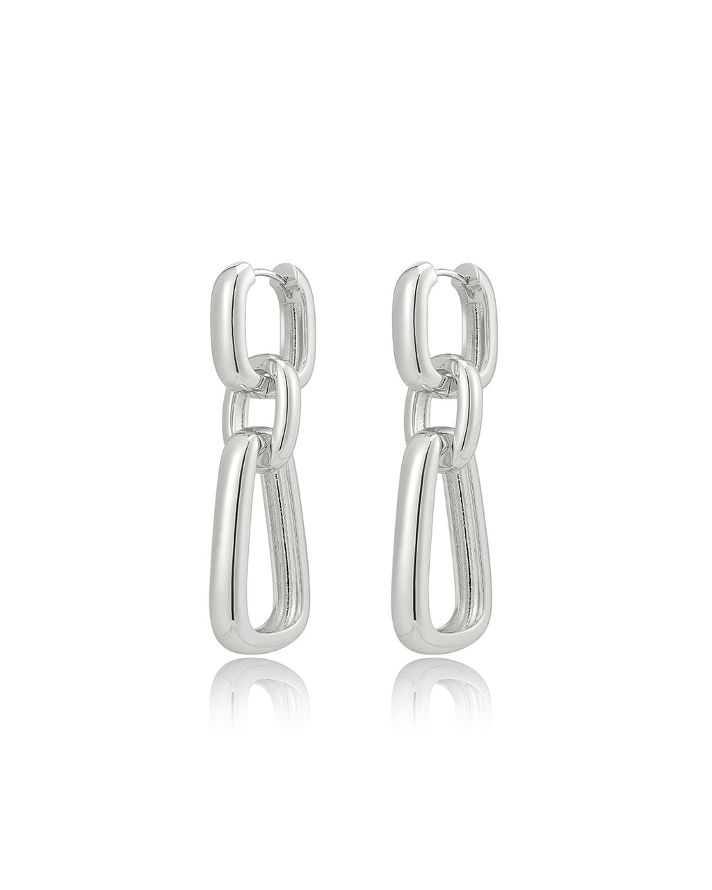 Anais Loop Hoops in Silver — alternate view