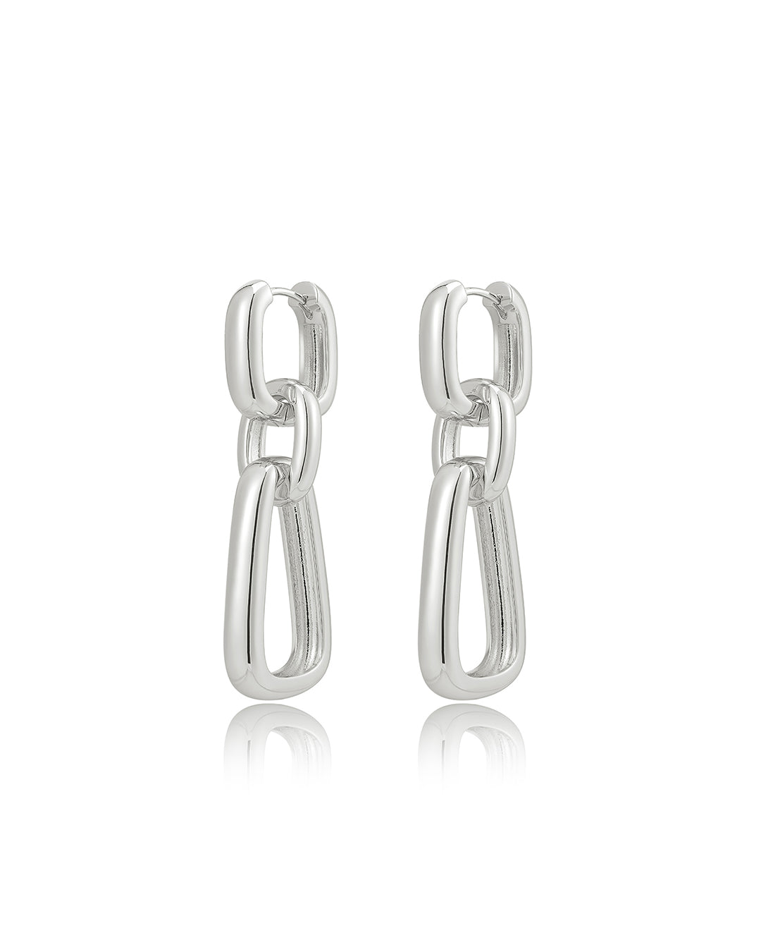 Anais Loop Hoops in Silver — alternate view