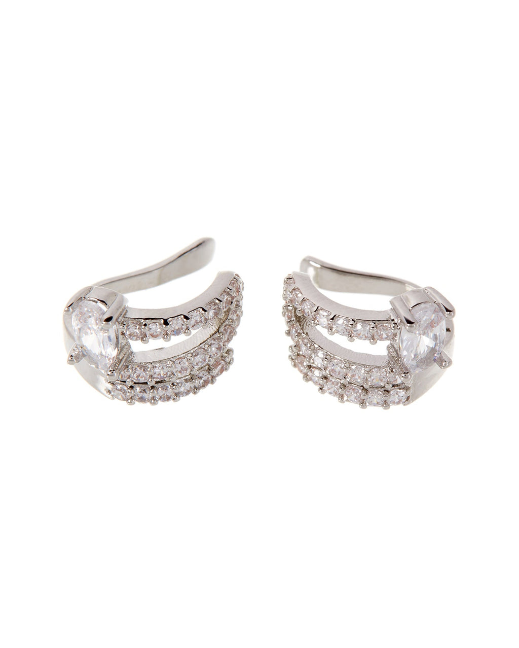 Ballier Ear Cuff - Silver - Earrings — detail view