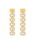 Bianca Bezel Drop Studs in Gold - Earrings