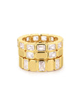 Bianca Bezel Ring Set in Gold