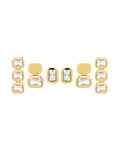 Bianca Bezel Studs Set in Gold - Earrings