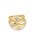 Bijoux Bezel Ring Set in Gold
