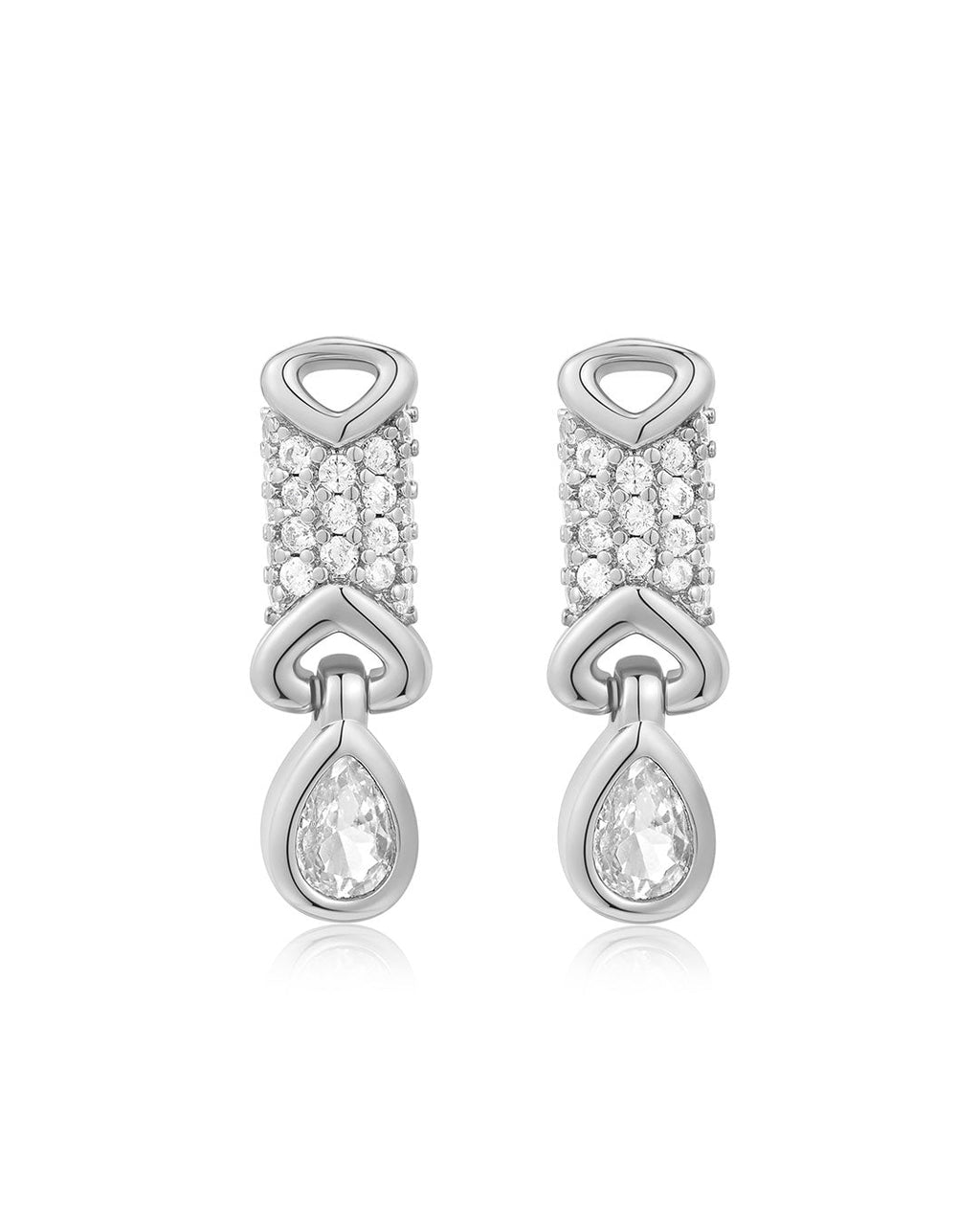 Cannoli Studs in Silver - Earrings — alternate view
