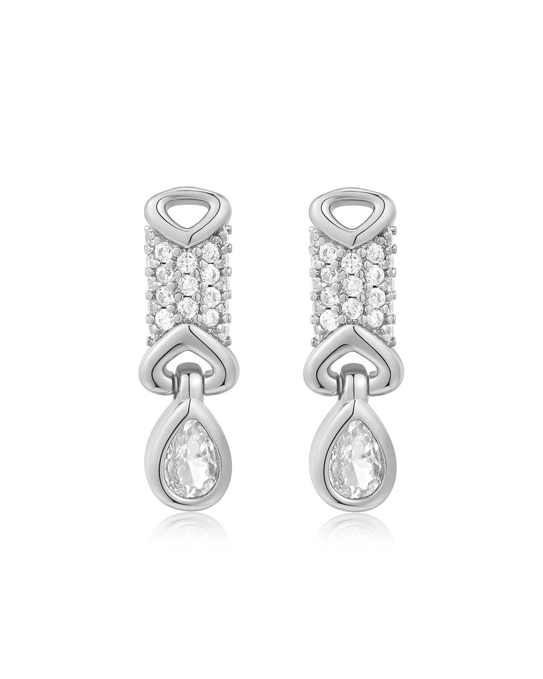 Cannoli Studs in Silver - Earrings — alternate view