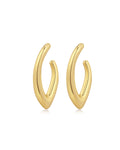 Chain Sculpt Link Earrings in Gold