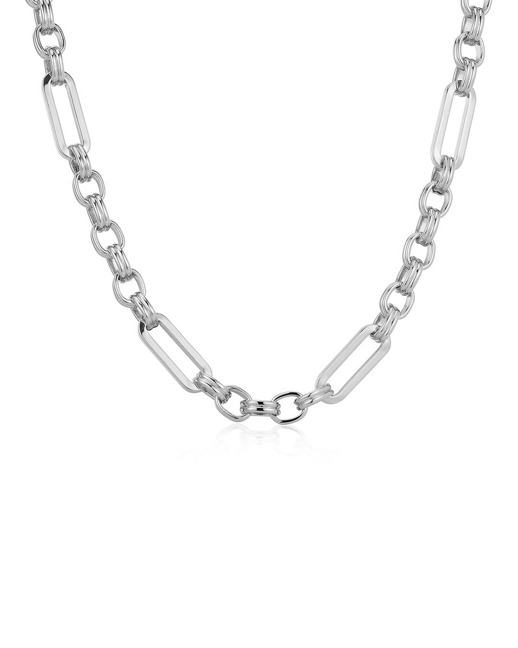 Charlotte Link Chain Necklace in Silver — alternate view