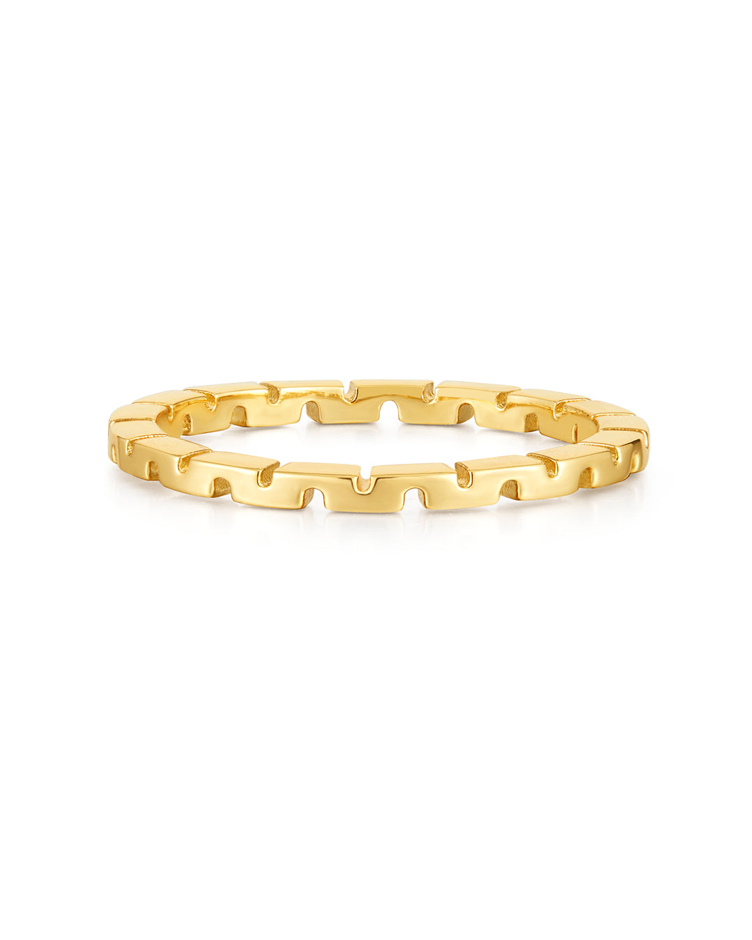 Chloe Chain Ring Set in Gold — alternate view