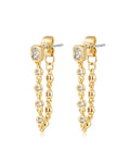 Chloe Chain Studs in Gold