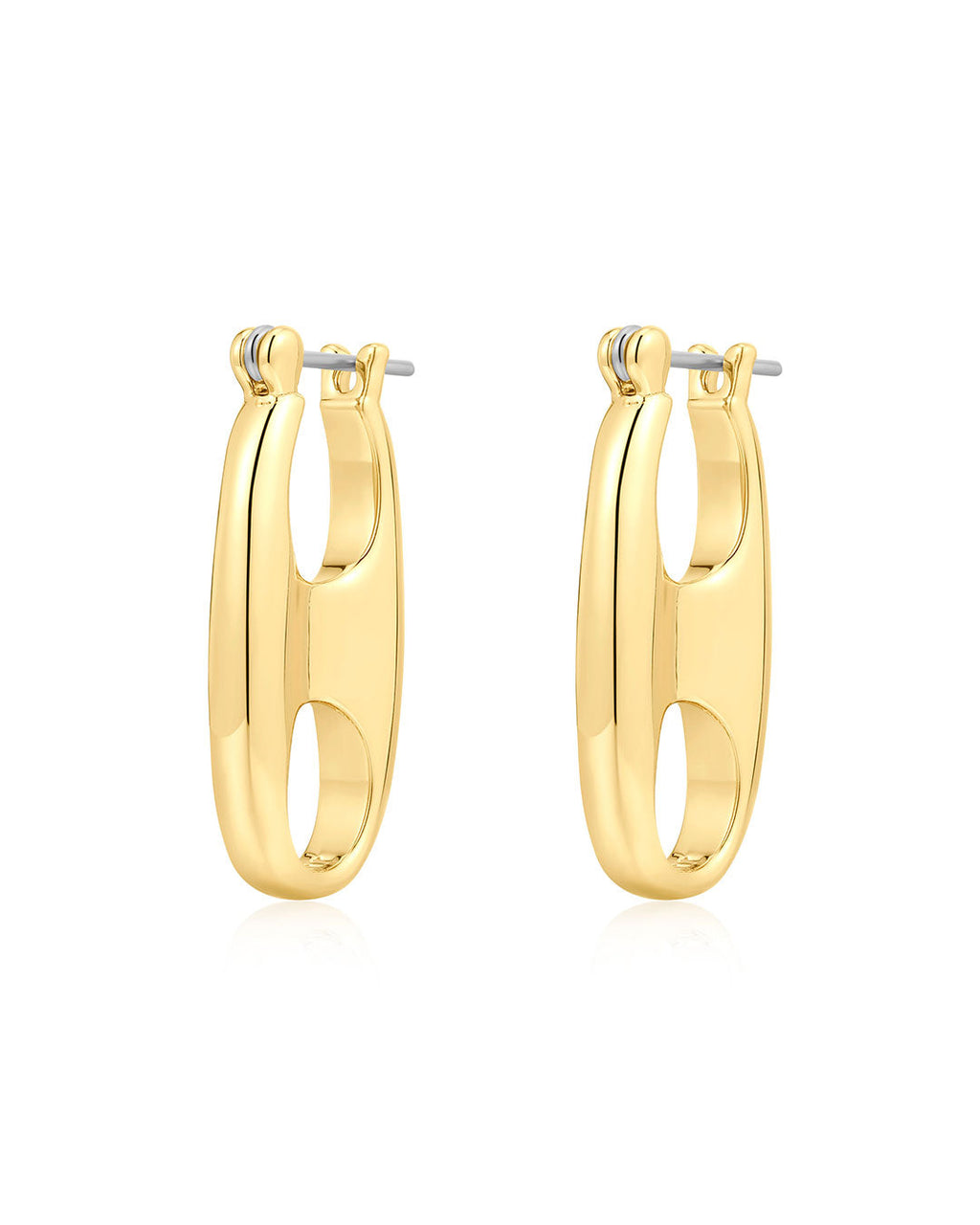 Circle Link Earrings in Gold