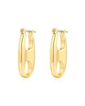 Circle Link Earrings in Gold