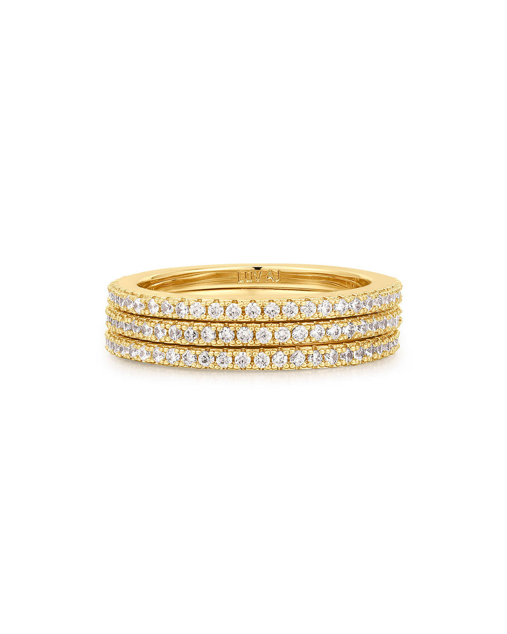 Classic Pavé Bands Set in Gold - Rings