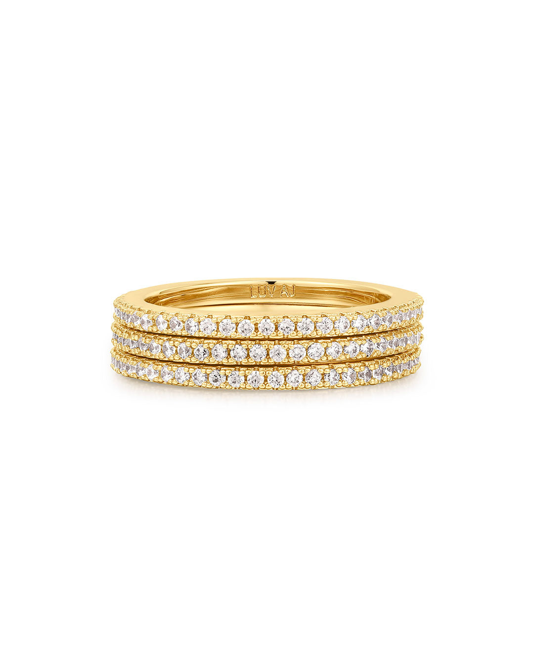 Classic Pavé Bands Set in Gold - Rings