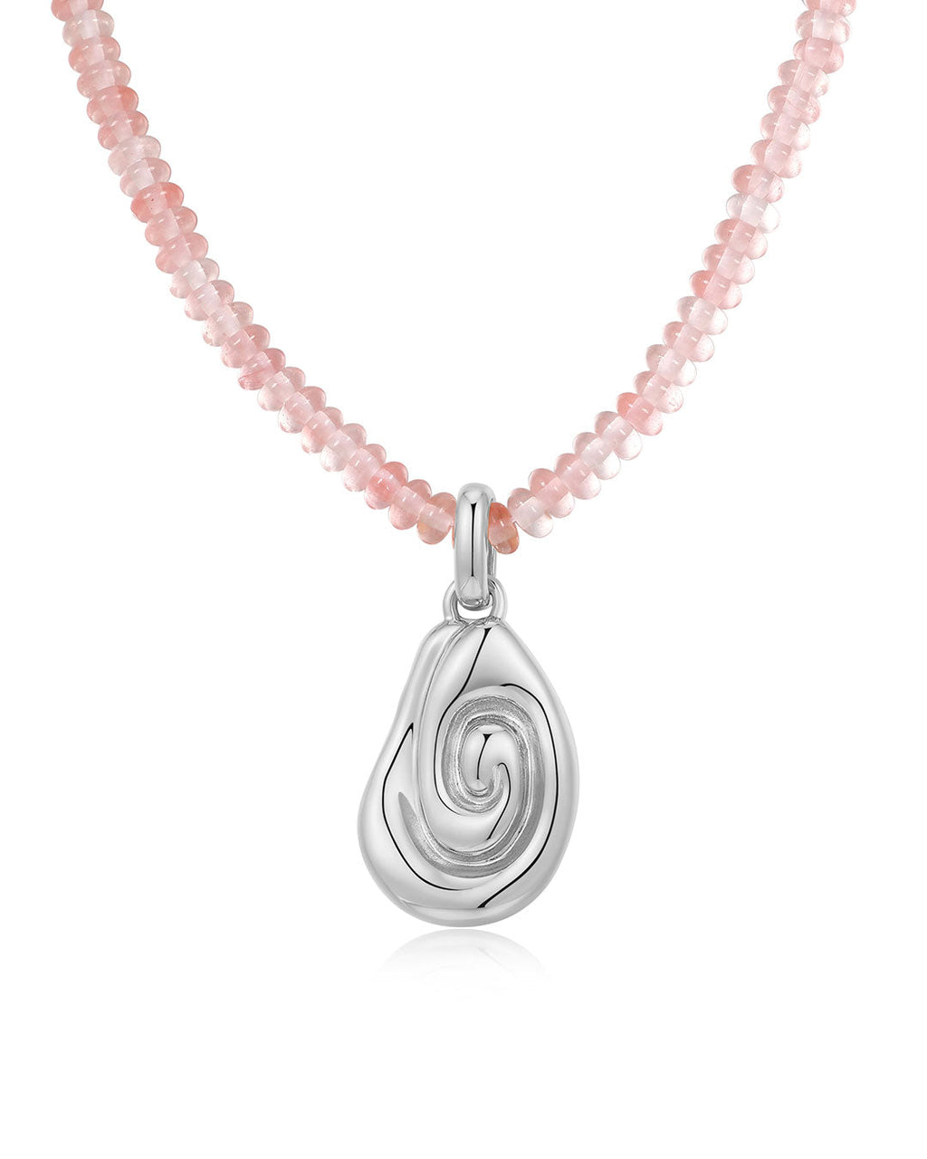 Coquille Beaded Necklace in Silver — alternate view