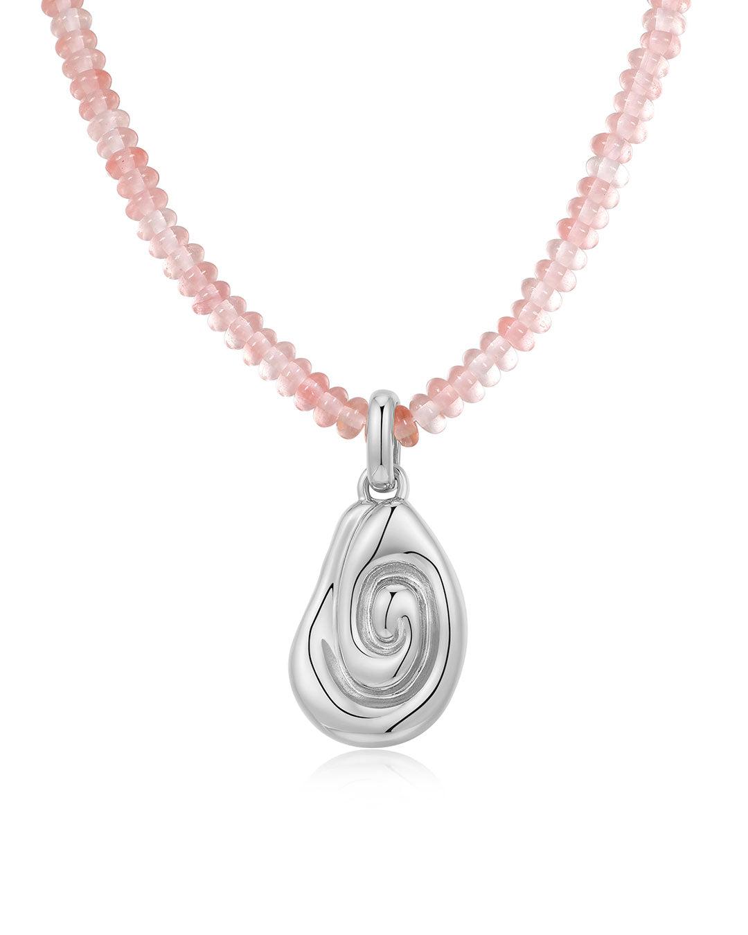 Coquille Beaded Necklace in Silver — alternate view