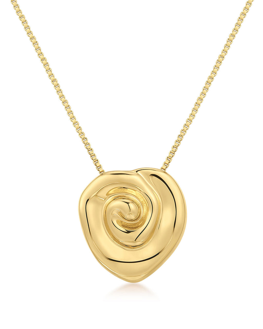 Coquille Pendant Necklace in Gold