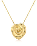 Coquille Pendant Necklace in Gold