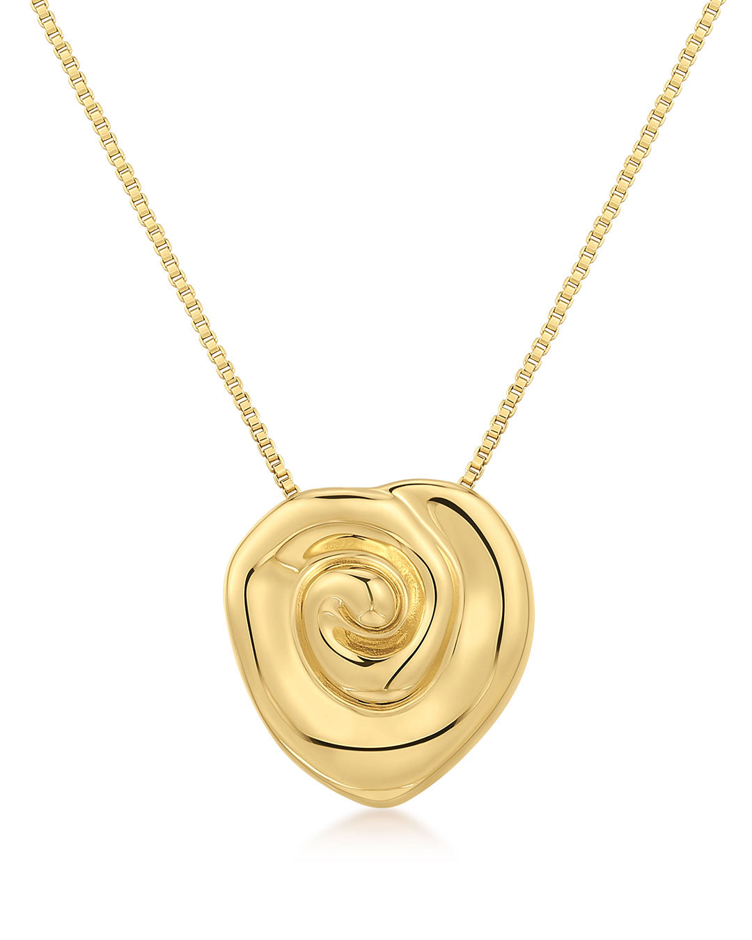 Coquille Pendant Necklace in Gold