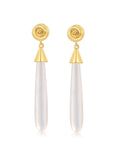 Coquille Stone Drop Studs in Gold - Earrings
