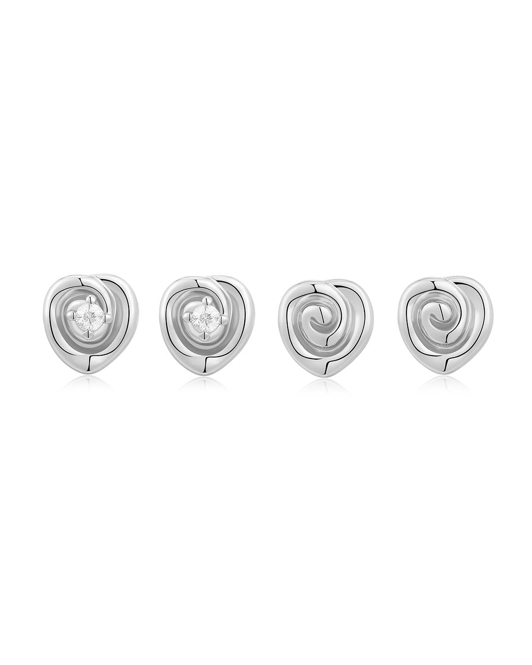Coquille Studs Set in Silver - Earrings — alternate view