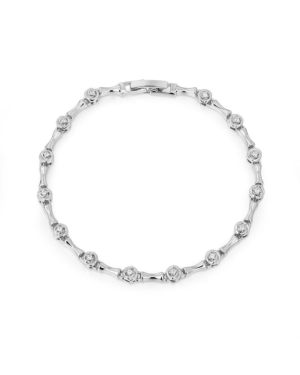 Coquille Tennis Bracelet in Silver — alternate view