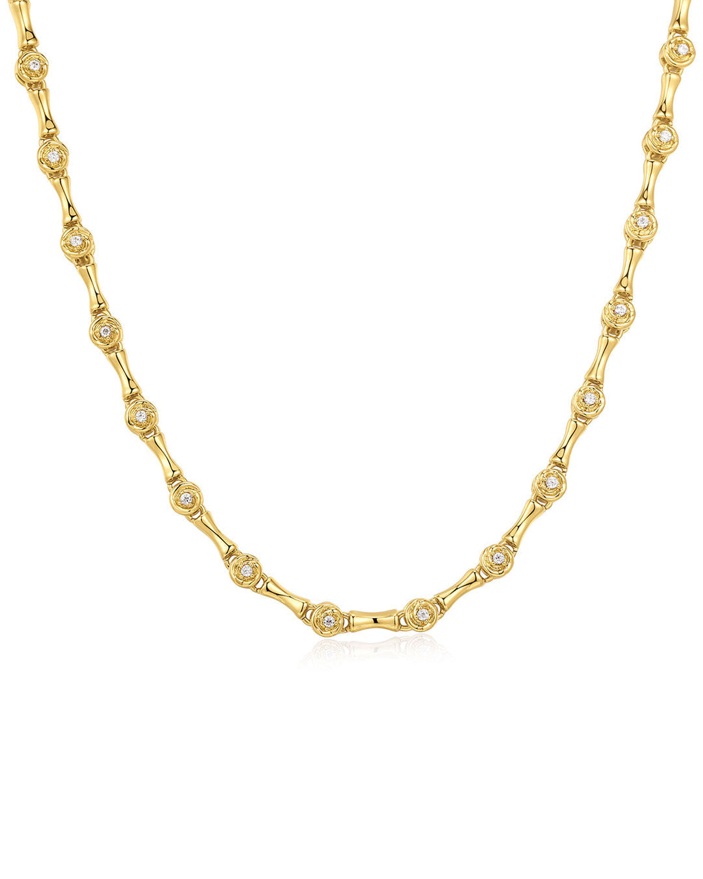 Coquille Tennis Necklace in Gold