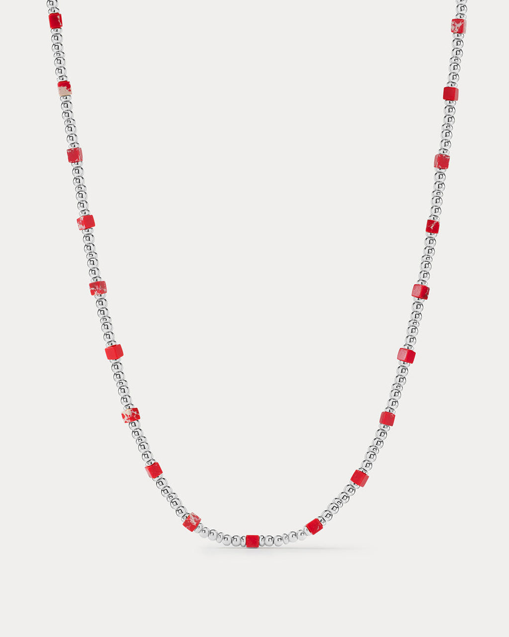Costa de Sol Beaded Necklace in Silver — alternate view