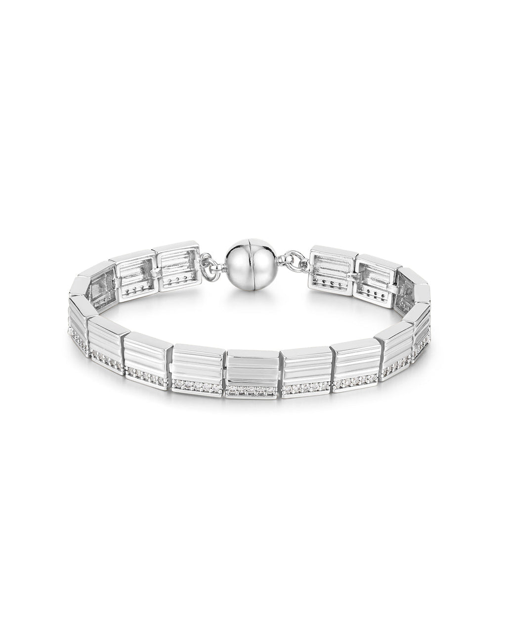 Cruz Link Bracelet in Silver — alternate view