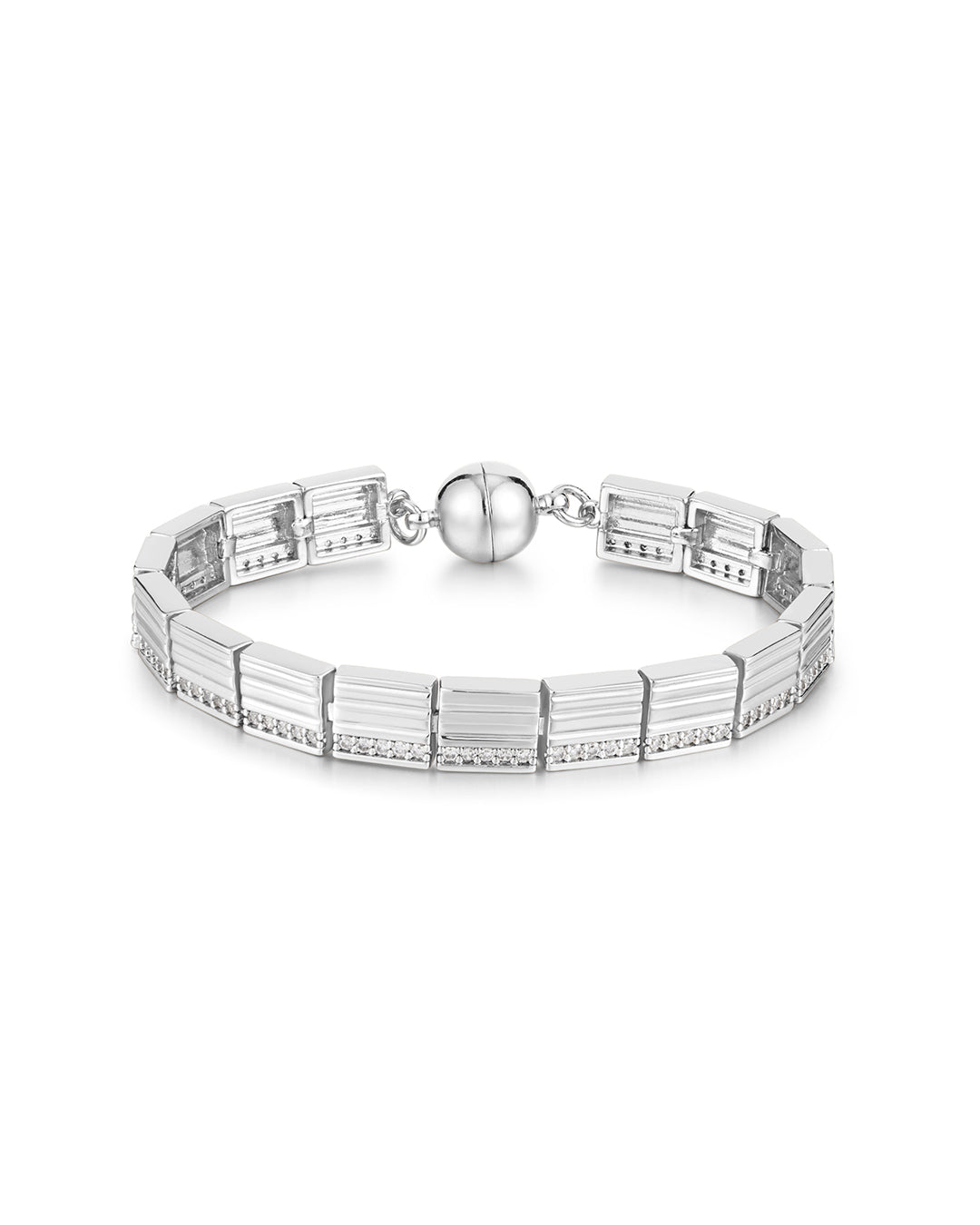 Cruz Link Bracelet in Silver — alternate view