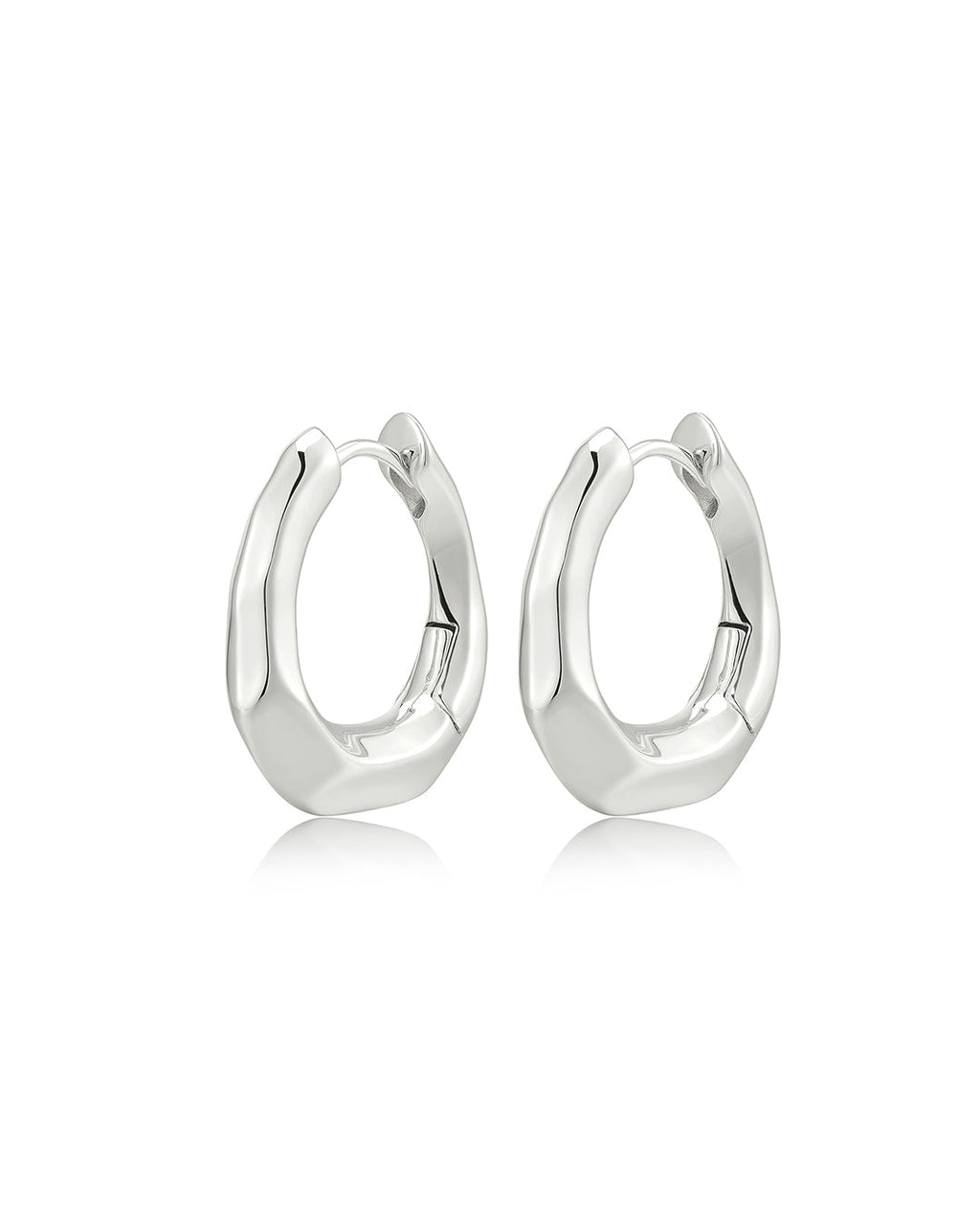 Delphine Hoops in Silver — alternate view