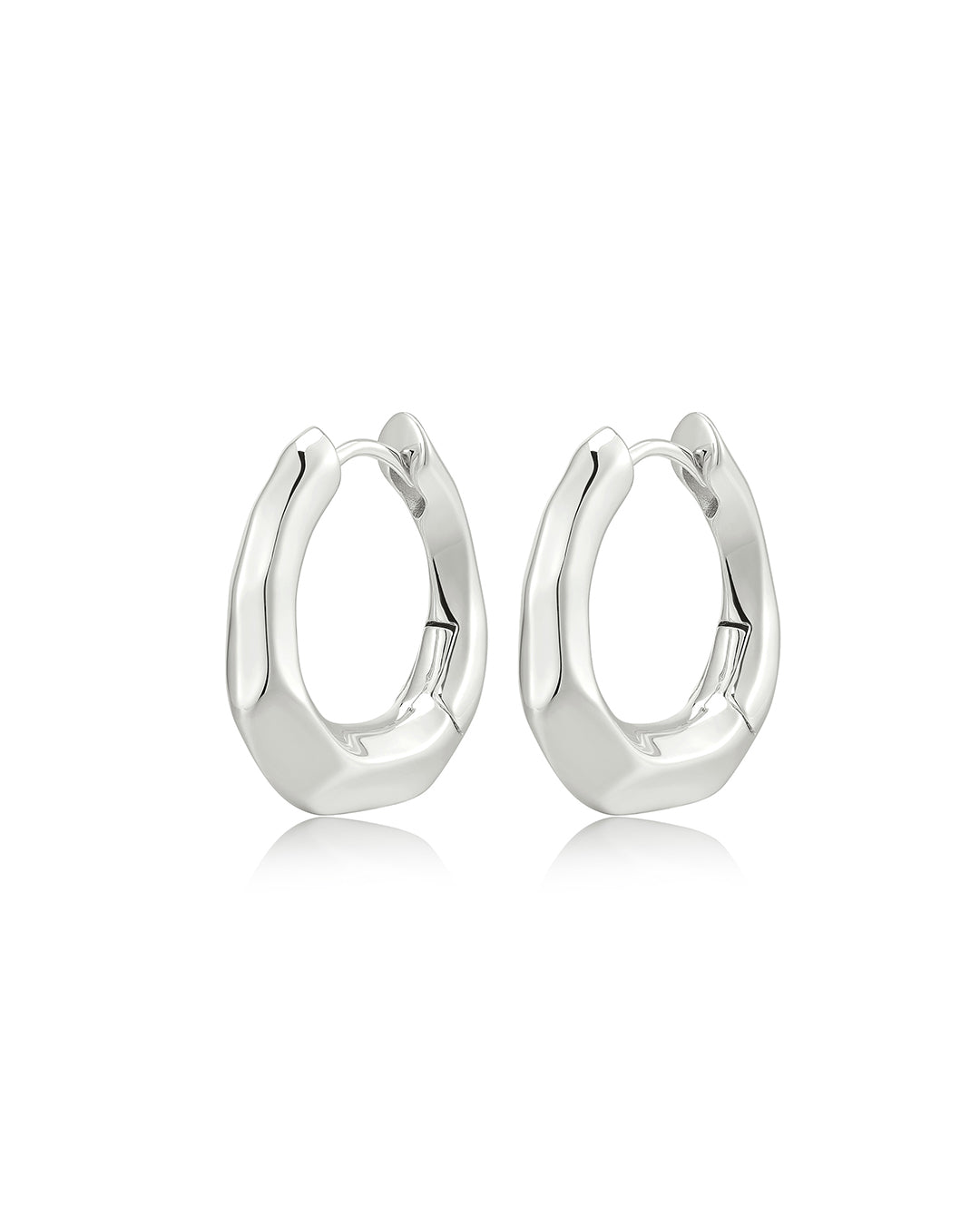 Delphine Hoops in Silver — alternate view