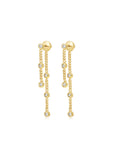 Estelle Double Chain Studs in Gold