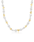 Etoile Pearl Stud Necklace in Gold