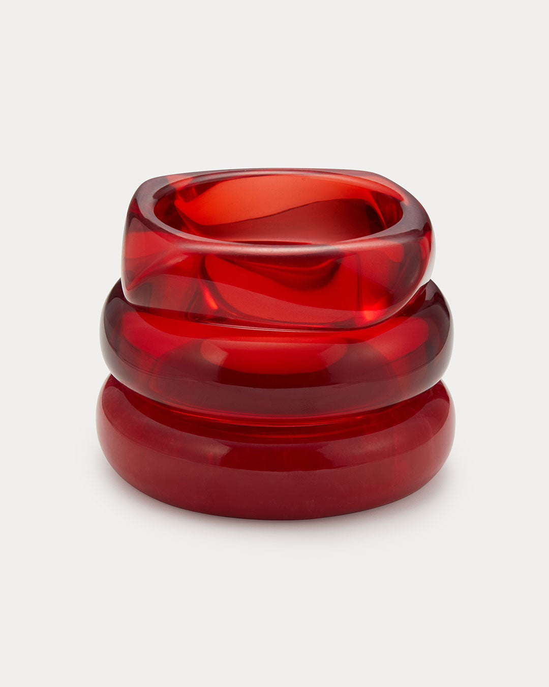 Formentera Bangle Set - Red
