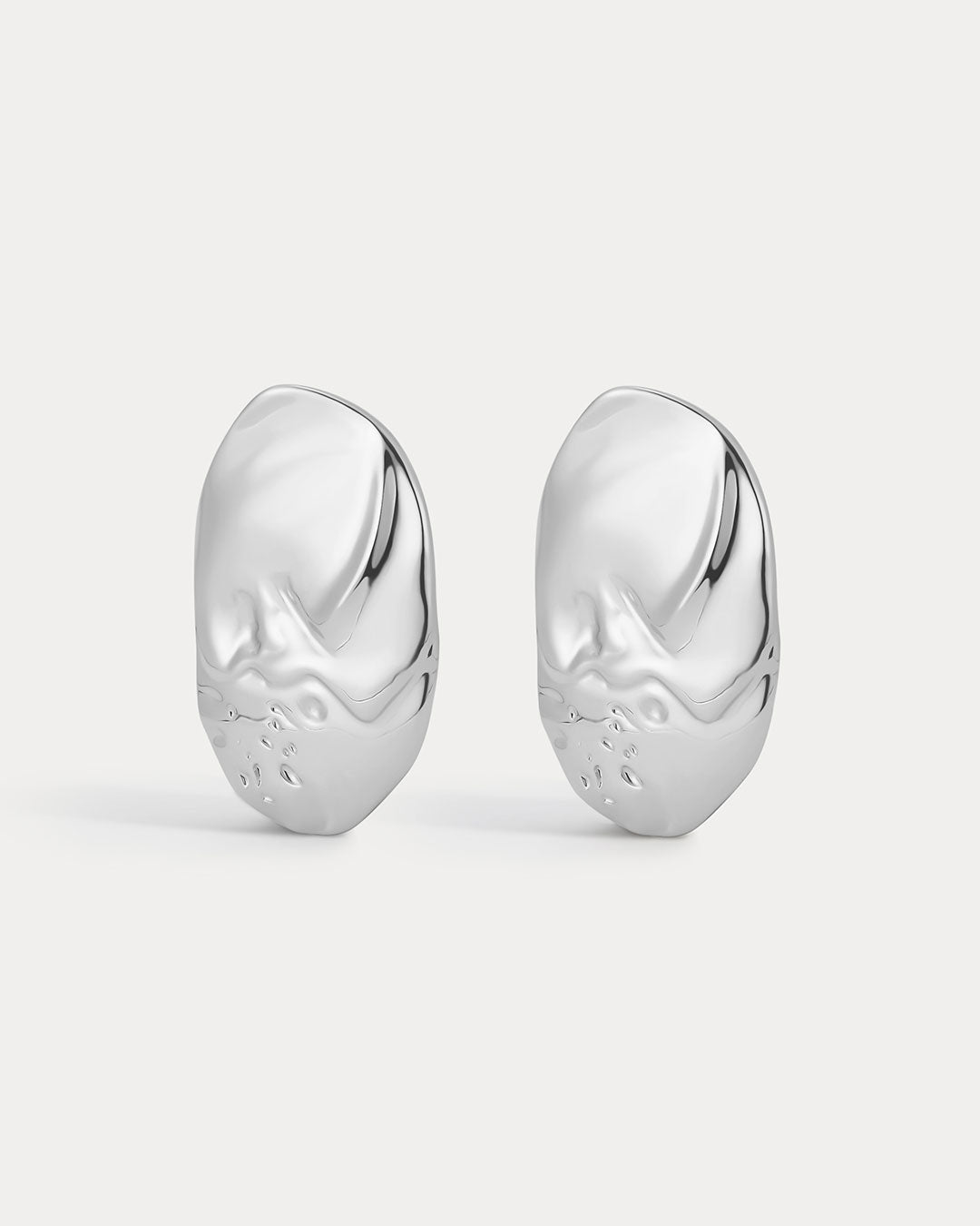 Granada Disc Earrings in Silver — alternate view