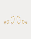 Granada Hammered Hoops in Gold