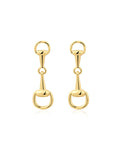 Horsebit Stud Earrings in Gold
