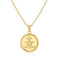 'I Love Jewelry' Coin Necklace in Gold