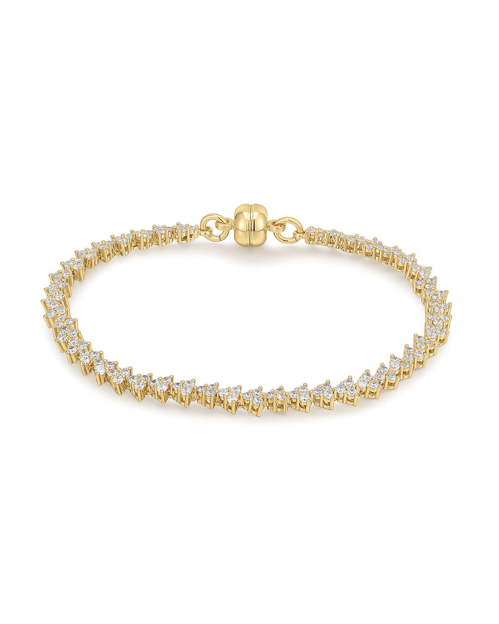 Isabelle Stud Tennis Bracelet in Gold
