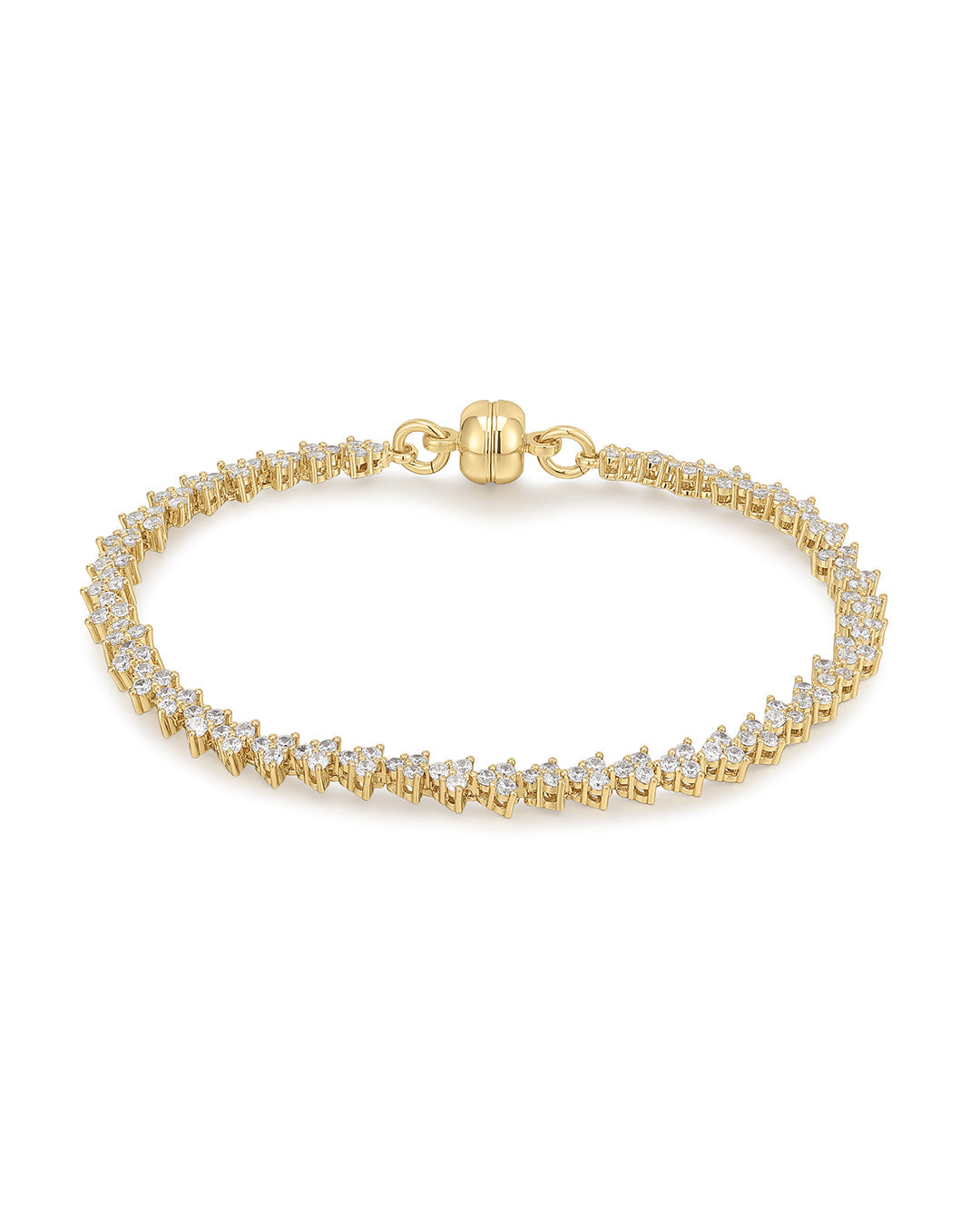 Isabelle Stud Tennis Bracelet in Gold