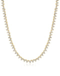 Isabelle Stud Tennis Necklace in Gold