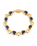 Lapis Link Bracelet in Gold