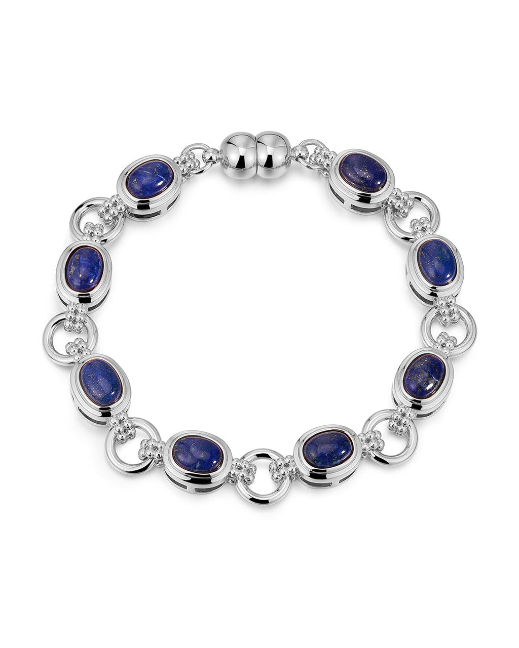 Lapis Link Bracelet in Silver — alternate view