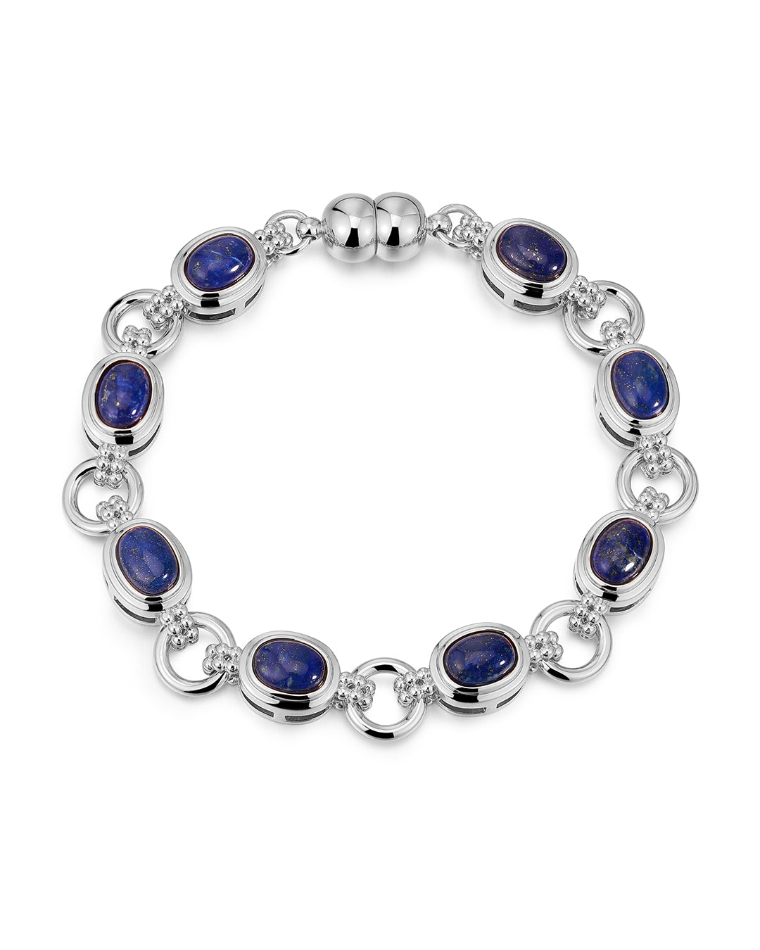 Lapis Link Bracelet in Silver — alternate view