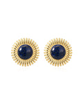 Lapis Spirale Studs in Gold - Earrings
